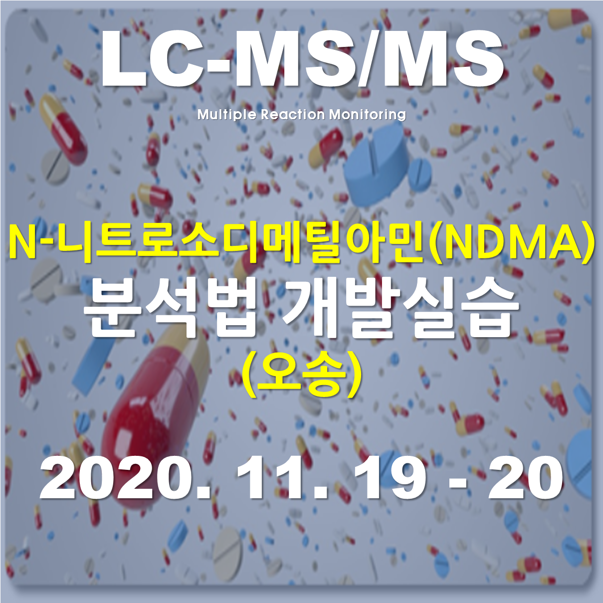 LC-MS/MS를 이용한 원료 및 완제의약품 중  N-니트로소디메틸아민(NDMA)  분석법 개발실습